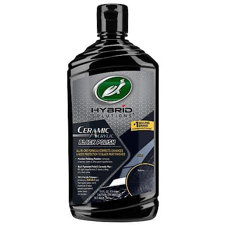 Hybrid Solutions Ceramic Acrylic Black Polish; All in one formula corrects and enhances black paint finishes, 14 oz.