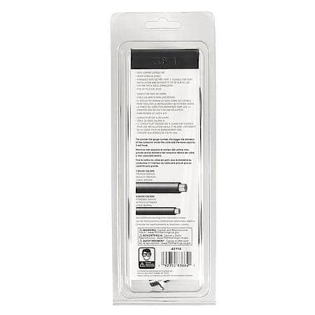 Battery Cable: Side Post, 35" Long, 4 Gauge, For Positive or Negative Terminals