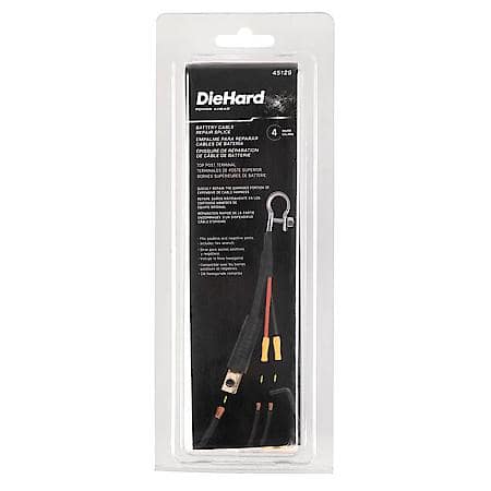 Battery Cable: Top Post Splice Cable, 7.5", 4 Gauge, For Positive Or Negative Terminals, 2 Leads