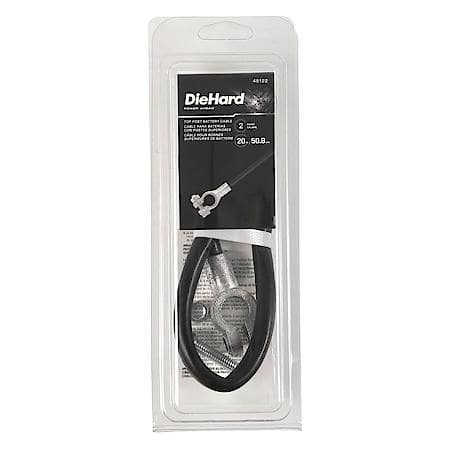 Battery Cable: Top Post, 20" Long, 2 Gauge, For Positive or Negative Terminals