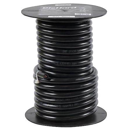 Battery Cable: Bulk Cable, 12" Long, 2 Gauge, For Positive or Negative Terminals (Sold by foot)