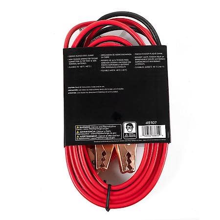 Standard Service Jumper / Booster Cables: 12 Feet, 10 Gauge, Ideal for Small Engine
