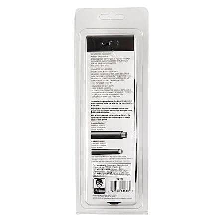 Battery Cable: Switch to Starter, 32" Long, 4 Gauge, For Positive or Negative Terminals