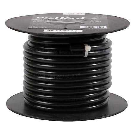 Battery Cable: Bulk Cable, 12" Long, 6 Gauge, For Positive or Negative Terminals (Sold by foot)