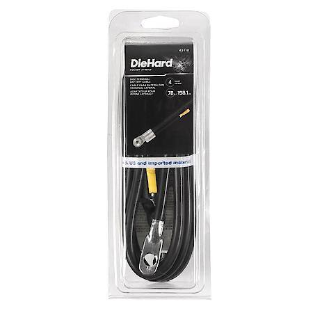 Battery Cable: Side Post, 78" Long, 4 Gauge, For Positive or Negative Terminals