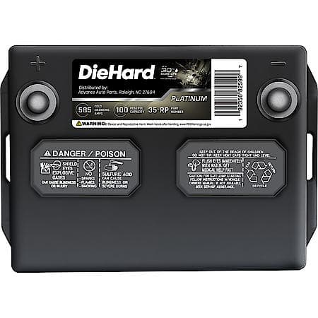 Battery: 35 Group Size, 4 Year Warranty,  585 CCA,  730 CA,  100 Minute Reserve Capacity