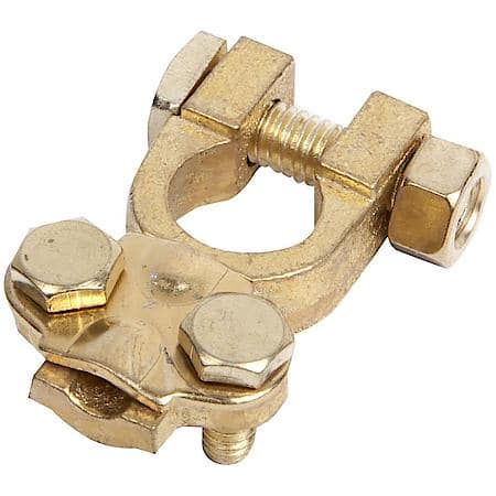 Battery Terminal: 6 to 1 Gauge, Top Post, Brass, Fits Most Top Post Batteries