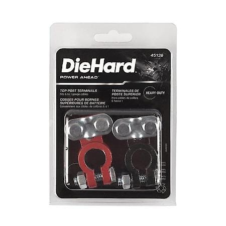 Battery Terminal: 6 to 1 Gauge, Top Post, 2 Ea Epoxy Coated