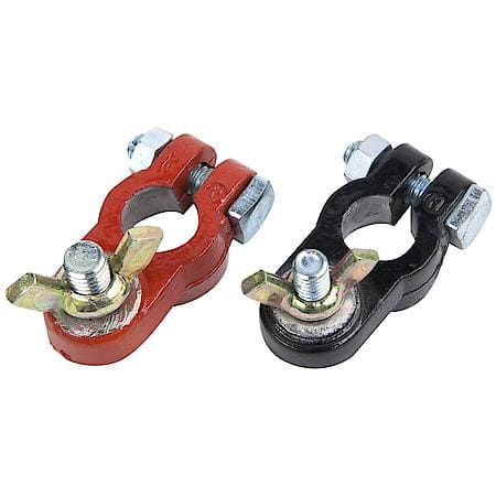 Marine Battery Terminal: Wing Nut, Top Post, 2 Ea Epoxy Coated