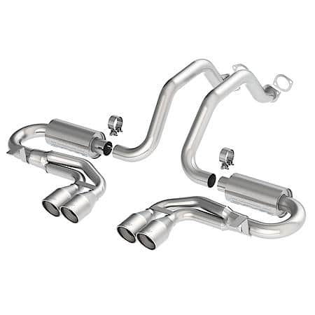 T-304 Ss, 2.5"Pipe Diameter, Dual Exhaust With Quad Exit, Split Rear Exit