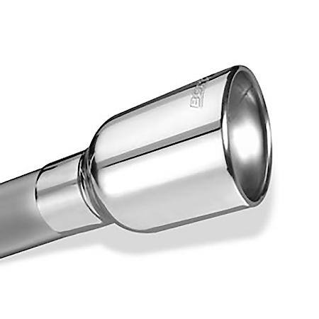 T-304 Ss, 2" Dia, Single Exhaust Single Exit, 3.19" Round Rolled Angle Cut Lined