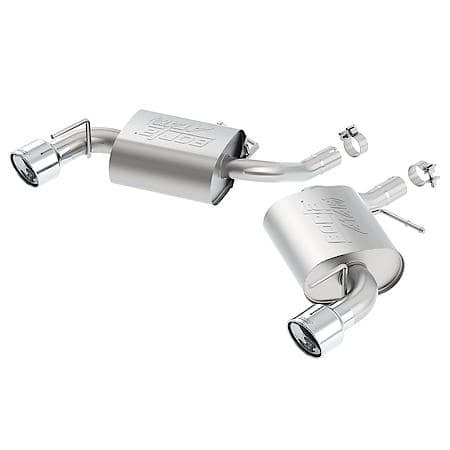 T-304 Ss, 2.25" Dia, Dual Exhaust With Dual Exit, Split 4.5"Single Rounds