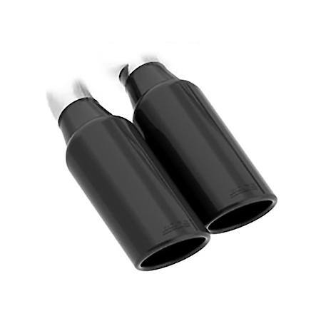 T-304 Ss, 2-3/4 To 2.25" Dia, Single Exhaust Dual Exit, Side Exit, 4"Dia Round