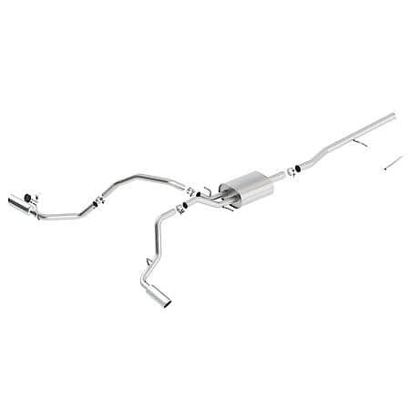 T-304 Ss, 2-3/4 To 2.25" Dia, Single Exhaust Dual Exit, Split Side Exit