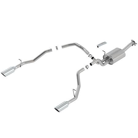 T-304 Ss, 3" To 2.5" Dia, Single Exhaust With Dual Exit, Split With 5"Dia Round
