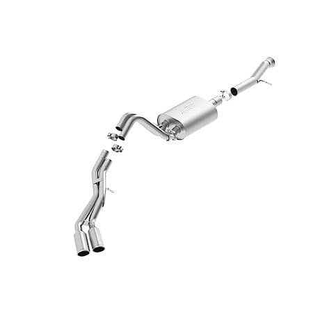 T-304 Ss, 3" Pipe Dia To 2.25"Pipe Dia, Single Exhaust With Dual Exit
