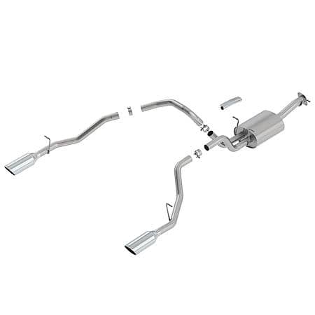 T-304 Ss, 2.5" To 3" Dia, Single Exhaust With Dual Exit, Split With 5"Dia Single