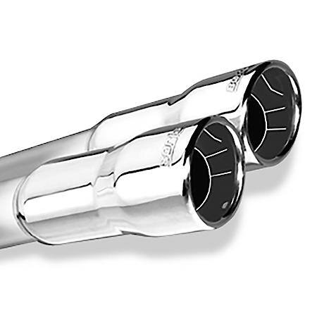 T-304 Ss, 2.5" Dia, Single Exhaust With Dual Exit, 4.5"Dual Round