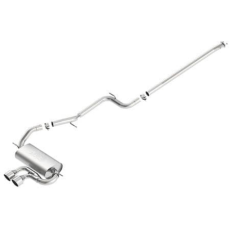 T-304 Ss, 2.5" Dia, Single Exhaust With Dual Exit, 4.5"Dual Round
