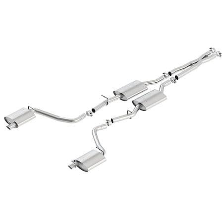 T-304 Ss, 2.25"Pipe Diameter, Dual Exhaust With Dual Exit, Dual Split Rear Exit