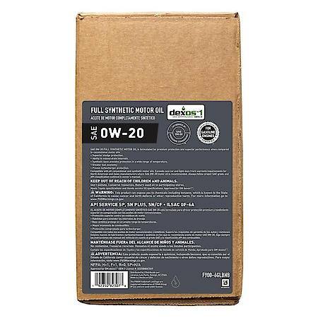 0W-20 Full Synthetic Motor Oil, Faster Oil Flow at Start-Up, 6 Gallon Box