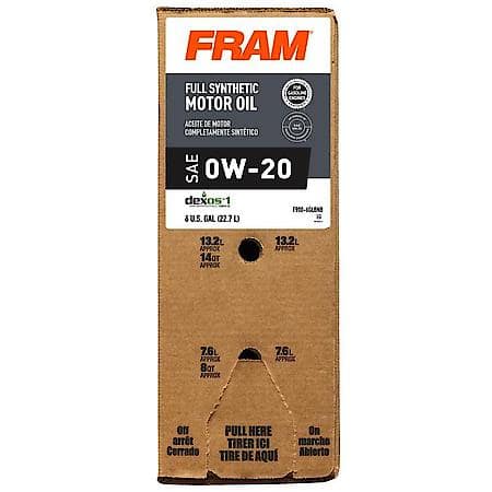 0W-20 Full Synthetic Motor Oil, Faster Oil Flow at Start-Up, 6 Gallon Box