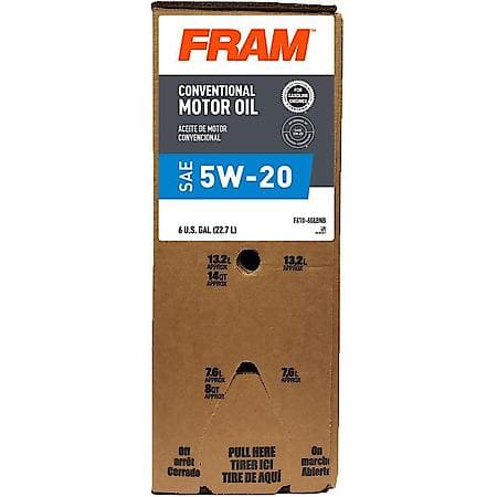 5W-20 Conventional Motor Oil, Prevents Low-Speed Pre-Ignition, 6 Gallon