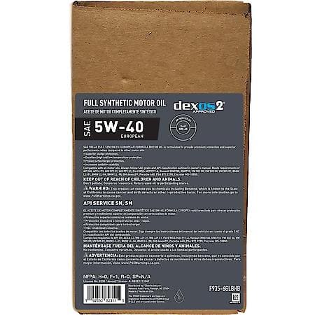 Full Synthetic 5W-40 Engine Oil, Outstanding Stability & Protection, 6 Gallon