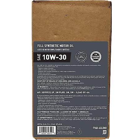 10W-30 Full Synthetic Motor Oil, Prevents Low-Speed Pre-Ignition, 6 Gallon