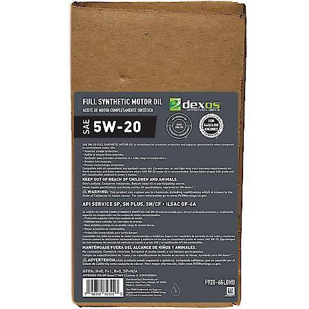 5W-20 Full Synthetic Motor Oil, Faster Oil Flow at Start-Up, 6 Gallon Box