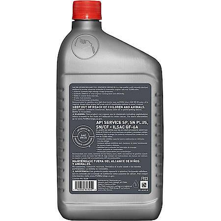 High Mileage 5W-20 Full Synthetic Motor Oil, Reduces Oil Consumption, 1 Quart