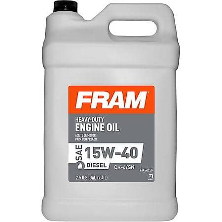 Conventional 15W-40 Diesel Engine Oil, High Soot Handling, 2.5 Gallon