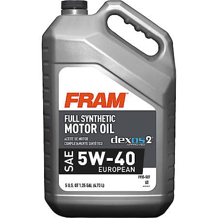 European Full Synthetic Motor Oil 5W-40, Superior Engine Cleanliness, 5 Quart