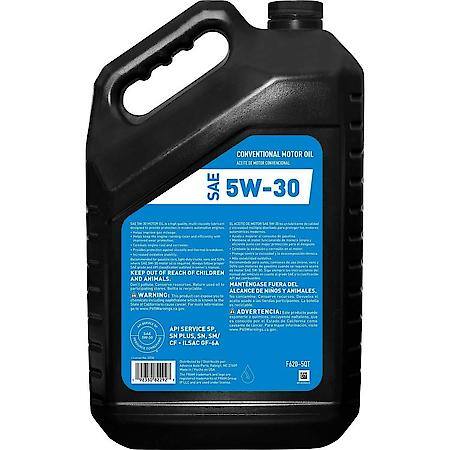 5W-30 Conventional Motor Oil, Low-Speed Pre-Ignition Control, 5 Quart
