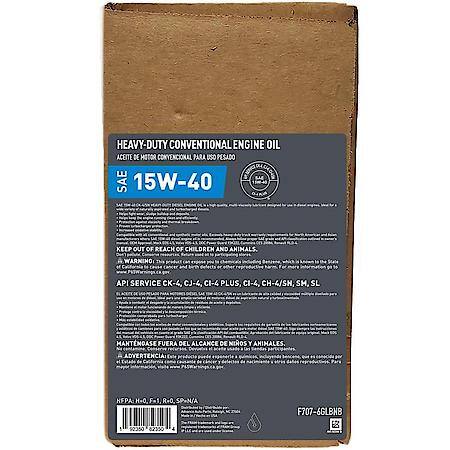Conventional 15W-40 Diesel Engine Oil, High Soot Handling, 6 Gallons