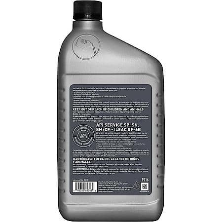 Fully Synthetic 0W-16 Motor Oil, Increases Fuel Efficiency, 1 Quart