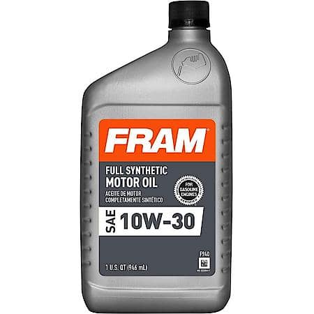 10W-30 Full Synthetic Motor Oil, Helps Extend Motor Life, 1 Quart