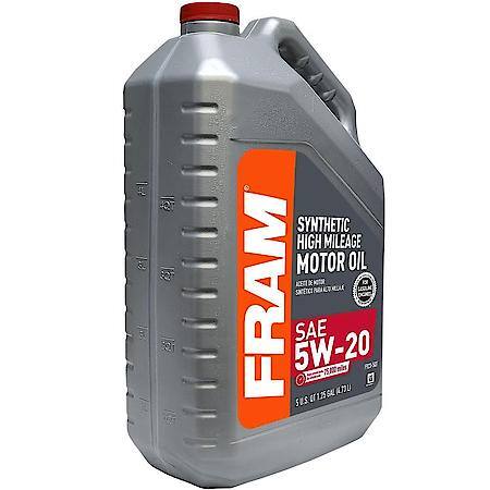 High Mileage 5W-20 Full Synthetic Motor Oil, Reduces Oil Consumption, 5 Quart