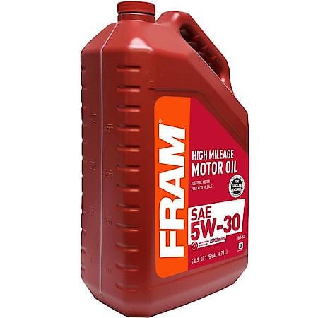 High Mileage 5W-30 Conventional Motor Oil, Restores Seals, 5 Quart