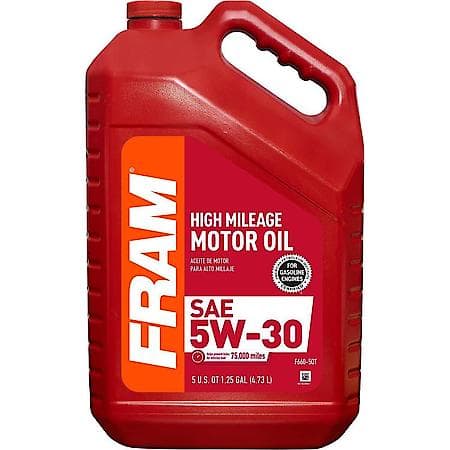 High Mileage 5W-30 Conventional Motor Oil, Restores Seals, 5 Quart