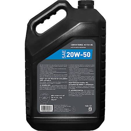 20W-50 Conventional Motor Oil, Low-Speed Pre-Ignition Control, 5 Quart