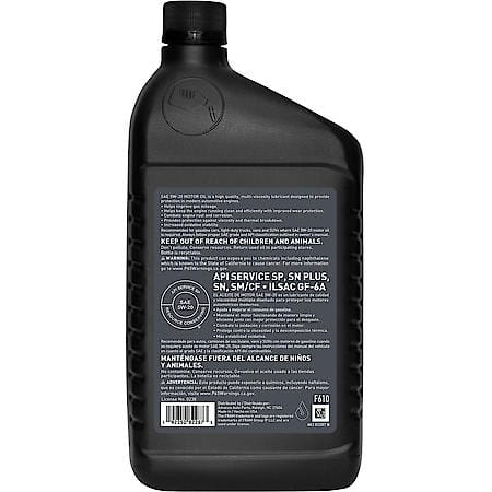 5W-20 Conventional Motor Oil, Low-Speed Pre-Ignition Control, 1 Quart