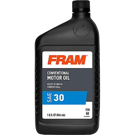 Straight-Viscosity 30W Conventional Motor Oil, Reduces Motor Wear, 1 Quart