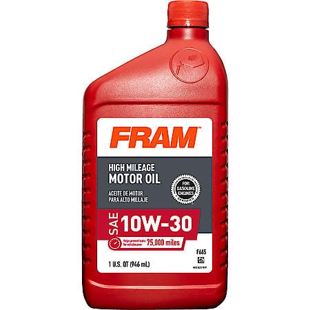 High Mileage 10W-30 Conventional Motor Oil, Helps Restore Seal Condition, 1 Quart