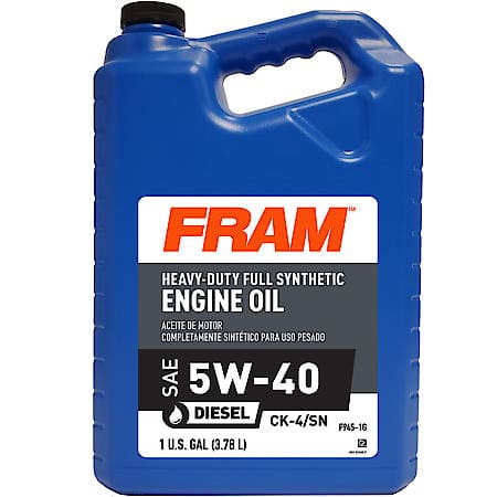 Full Synthetic Heavy Duty Motor Oil 5W-40, Improves Fuel Economy, 1 Gallon