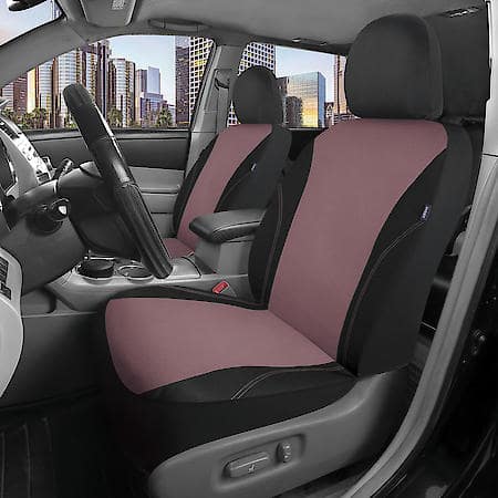 Seat Cover: Black & Pink, Corduroy, Low Back, Durable, Universal, 2 Pk