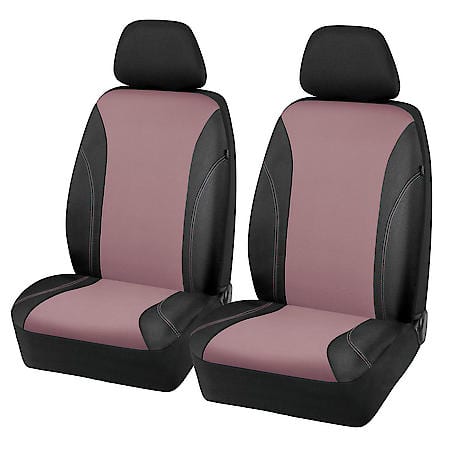 Seat Cover: Black & Pink, Corduroy, Low Back, Durable, Universal, 2 Pk