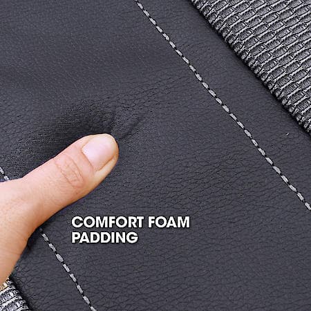 Truck & SUV Seat Cushion, Black/Grey Mesh & Faux Leather, Durable, High-density Foam Padding, 1 Pack