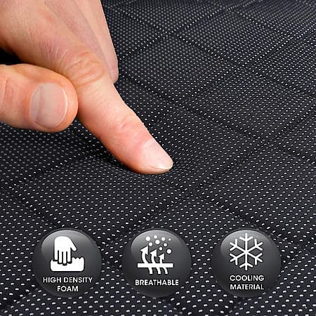 Car & SUV & Truck Seat Cushion, Black Cooling Quilted, Breathable, High-density Foam Padding, 1PK