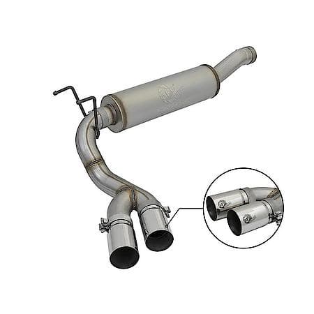 Rebel Series Turbo Back Exhaust System: Polished Tip, 409 Stainless Steel, Gain up to 18 HP